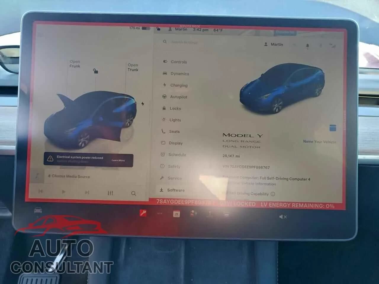 2023 TESLA MODEL Y Damaged VIN 7SAYGDEE9PF898767 – trunk area 2023 TESLA MODEL Y Damaged VIN 7SAYGDEE9PF898767 – trunk area