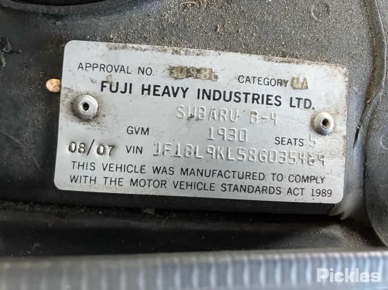 2007 Subaru Liberty Used VIN JF1BL9KL58G035469 – photo 22 2007 Subaru Liberty Used VIN JF1BL9KL58G035469 – photo 22