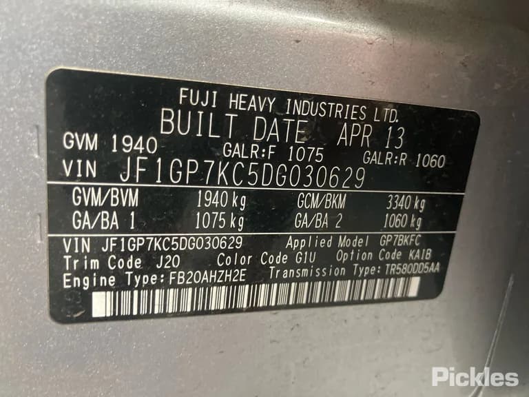 2013 Subaru XV Used VIN JF1GP7KC5DG030629 – rear exterior 2013 Subaru XV Used VIN JF1GP7KC5DG030629 – rear exterior