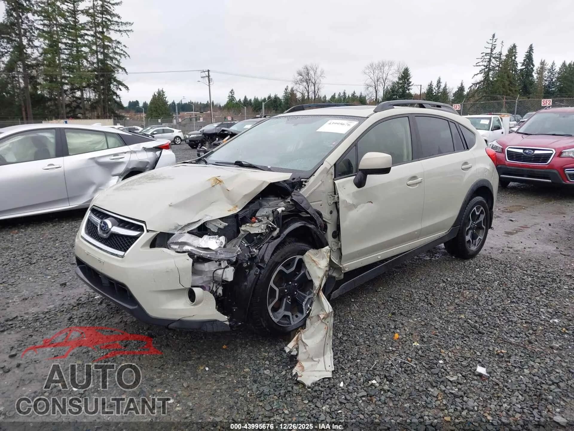 2013 SUBARU XV CROSSTREK Damaged VIN JF2GPAVC3D2880058 – rear exterior 2013 SUBARU XV CROSSTREK Damaged VIN JF2GPAVC3D2880058 – rear exterior