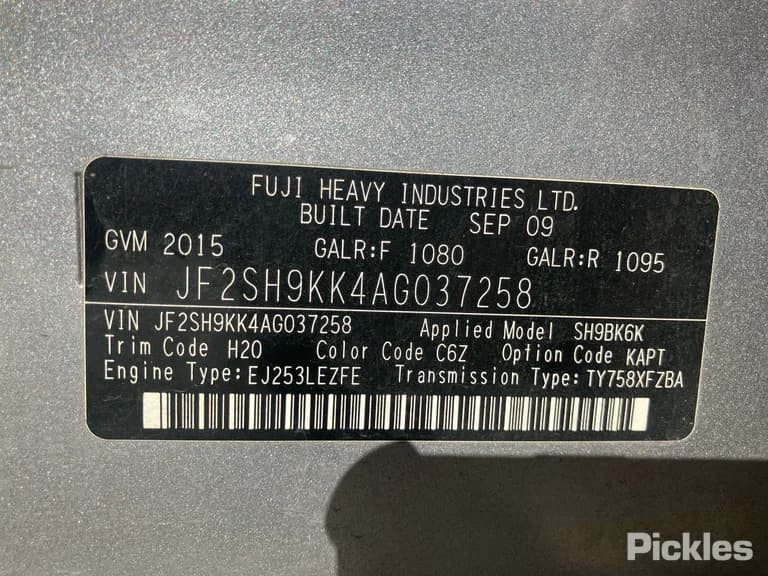 2009 Subaru Forester Used VIN JF2SH9KK4AG037258 – rear exterior 2009 Subaru Forester Used VIN JF2SH9KK4AG037258 – rear exterior
