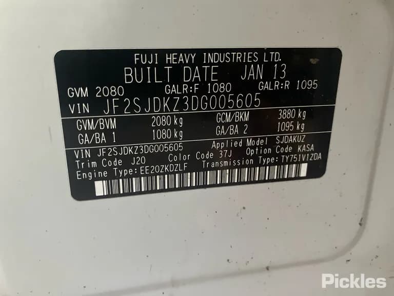 2013 Subaru Forester Used VIN JF2SJDKZ3DG005605 – engine bay 2013 Subaru Forester Used VIN JF2SJDKZ3DG005605 – engine bay