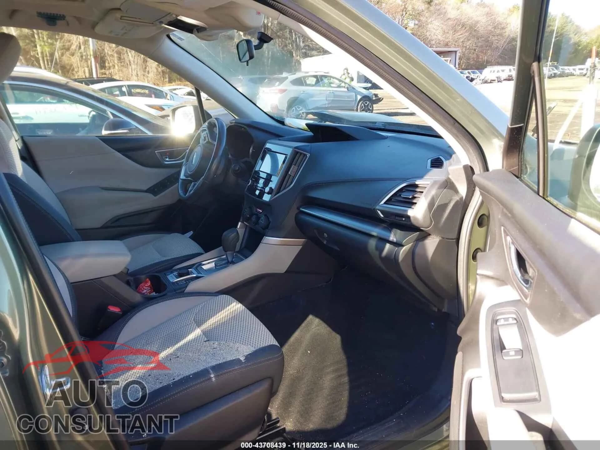 2021 SUBARU FORESTER Damaged VIN JF2SKAFC7MH592046 – interior seats 2021 SUBARU FORESTER Damaged VIN JF2SKAFC7MH592046 – interior seats