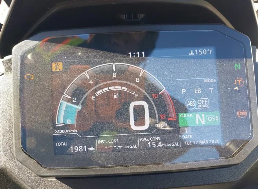 2024 HONDA Transalp Used VIN JH2RD1610RK102800 – dashboard 2024 HONDA Transalp Used VIN JH2RD1610RK102800 – dashboard