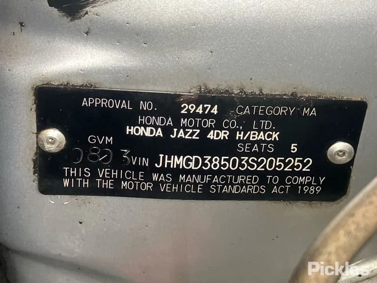 2003 Honda Jazz Used VIN JHMGD38503S205252 – photo 17 2003 Honda Jazz Used VIN JHMGD38503S205252 – photo 17