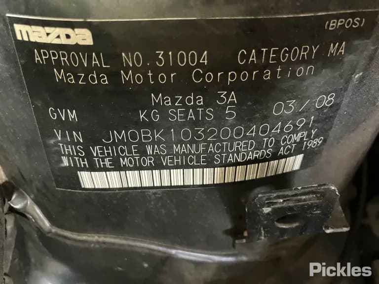 2008 Mazda 3 Used VIN JM0BK103200404691 – photo 17 2008 Mazda 3 Used VIN JM0BK103200404691 – photo 17