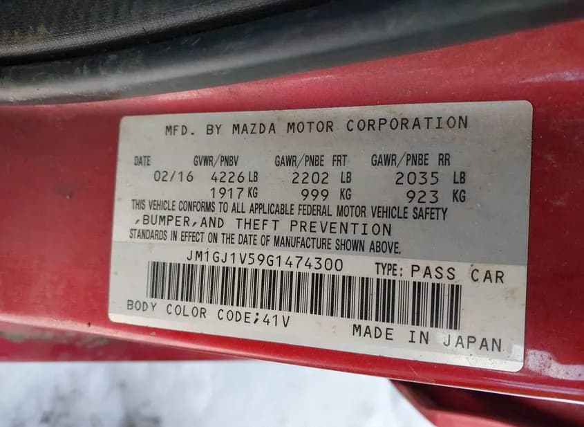 2016 MAZDA MAZDA6 Used VIN JM1GJ1V59G1474300 – photo 11 2016 MAZDA MAZDA6 Used VIN JM1GJ1V59G1474300 – photo 11