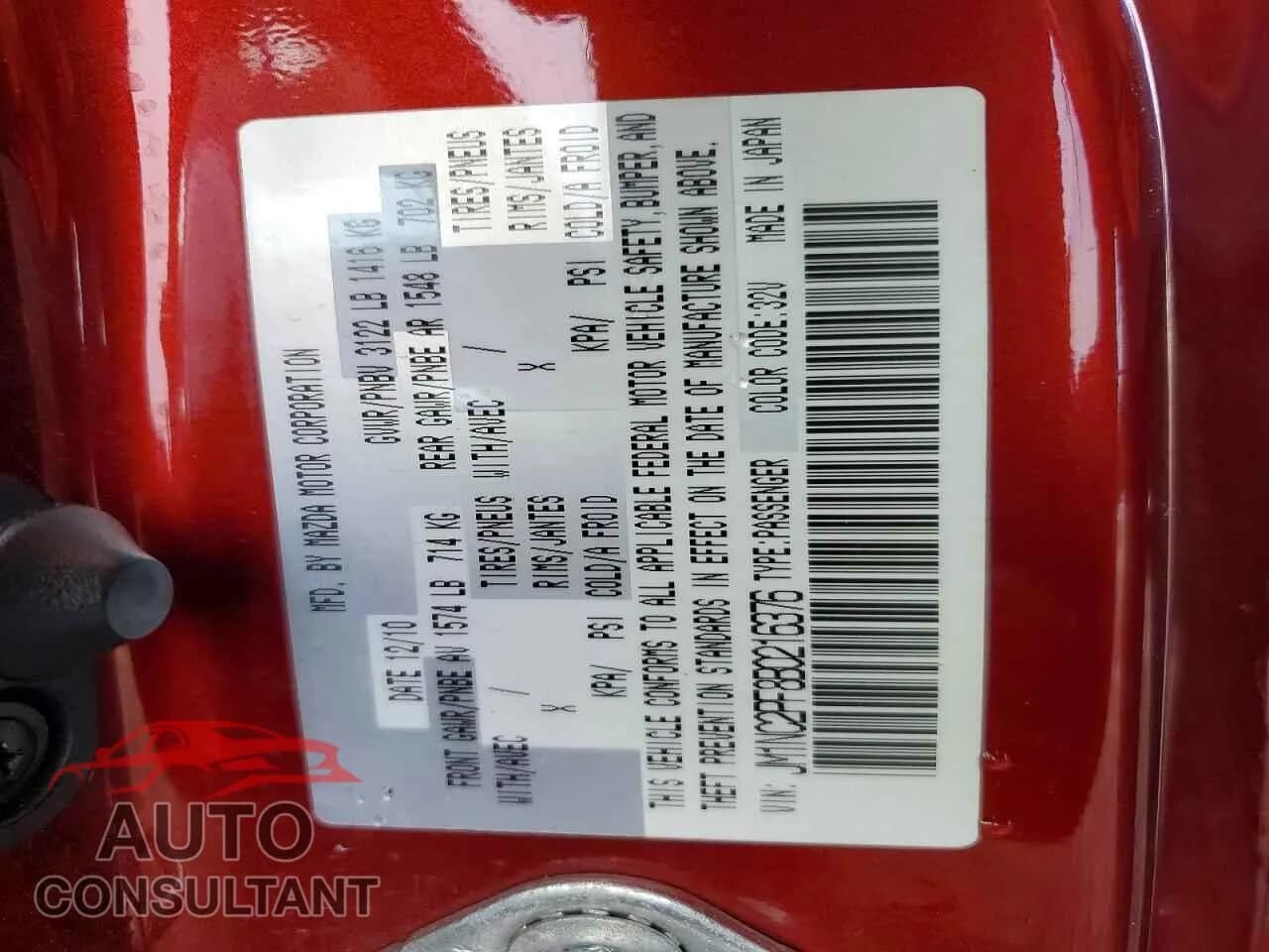 2011 MAZDA MX5 Damaged VIN JM1NC2PF8B0216376 – photo 13 2011 MAZDA MX5 Damaged VIN JM1NC2PF8B0216376 – photo 13