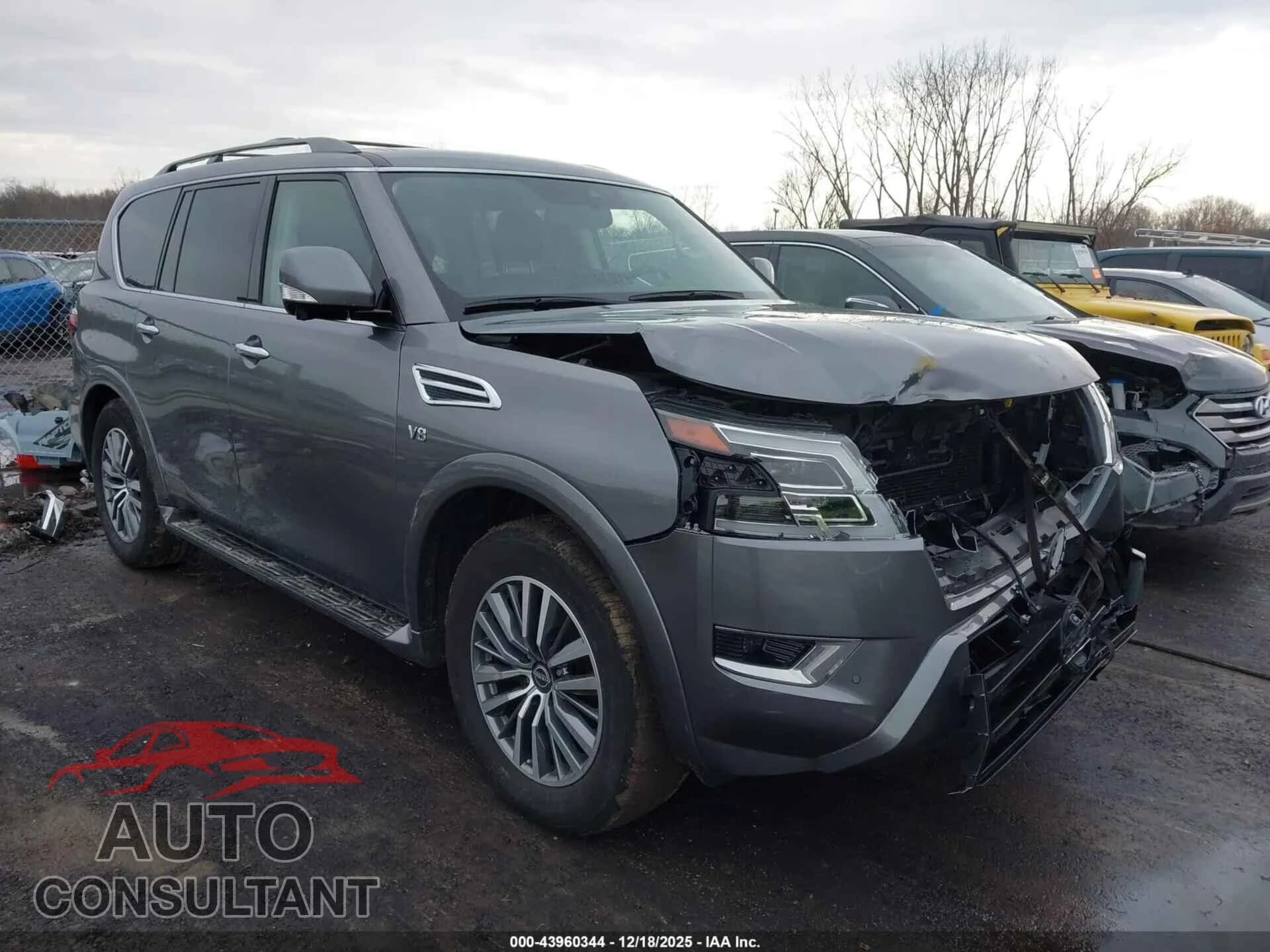 2021 NISSAN ARMADA Damaged VIN JN8AY2BB7M9795237 – front exterior 2021 NISSAN ARMADA Damaged VIN JN8AY2BB7M9795237 – front exterior