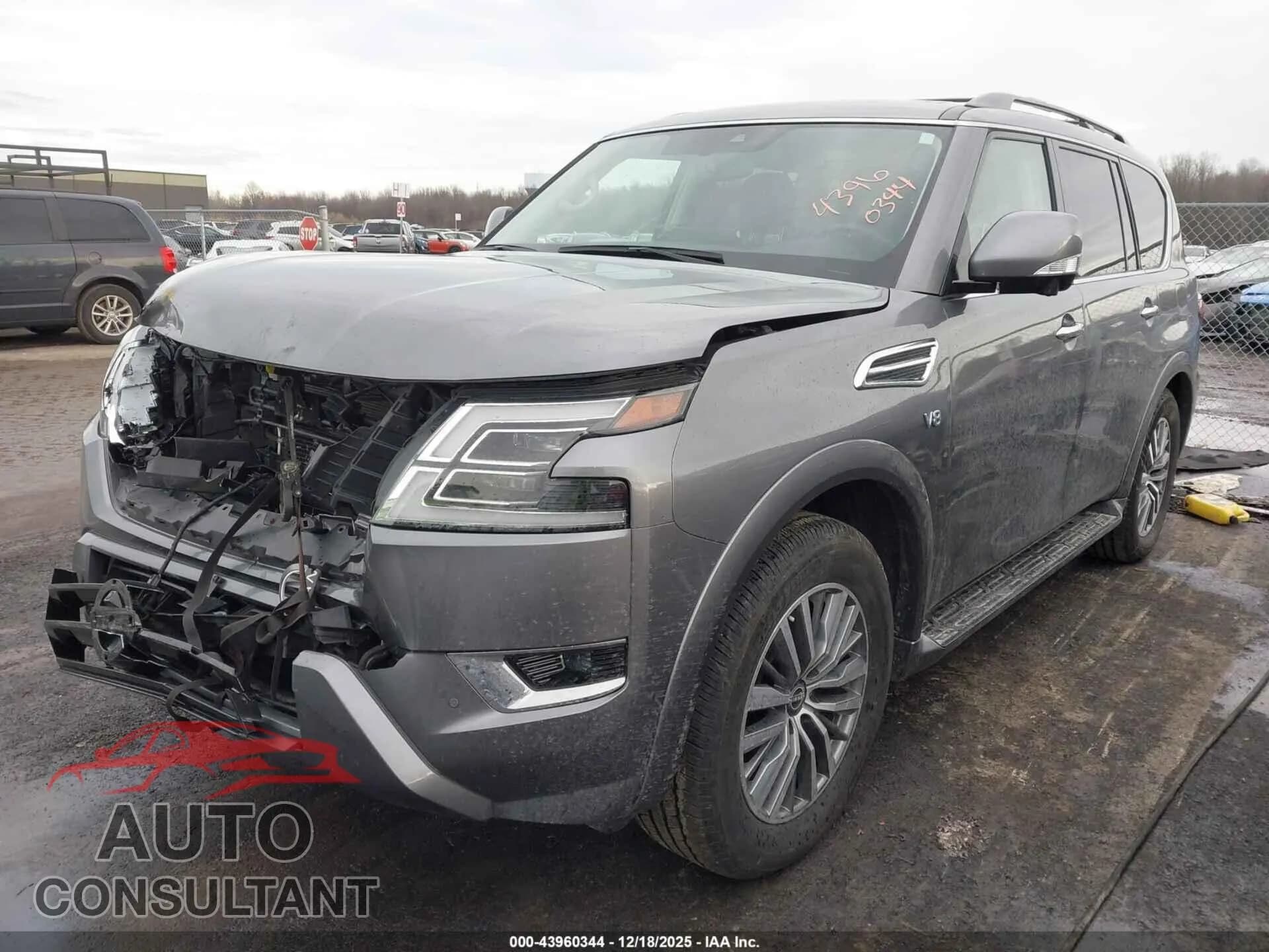 2021 NISSAN ARMADA Damaged VIN JN8AY2BB7M9795237 – rear exterior 2021 NISSAN ARMADA Damaged VIN JN8AY2BB7M9795237 – rear exterior