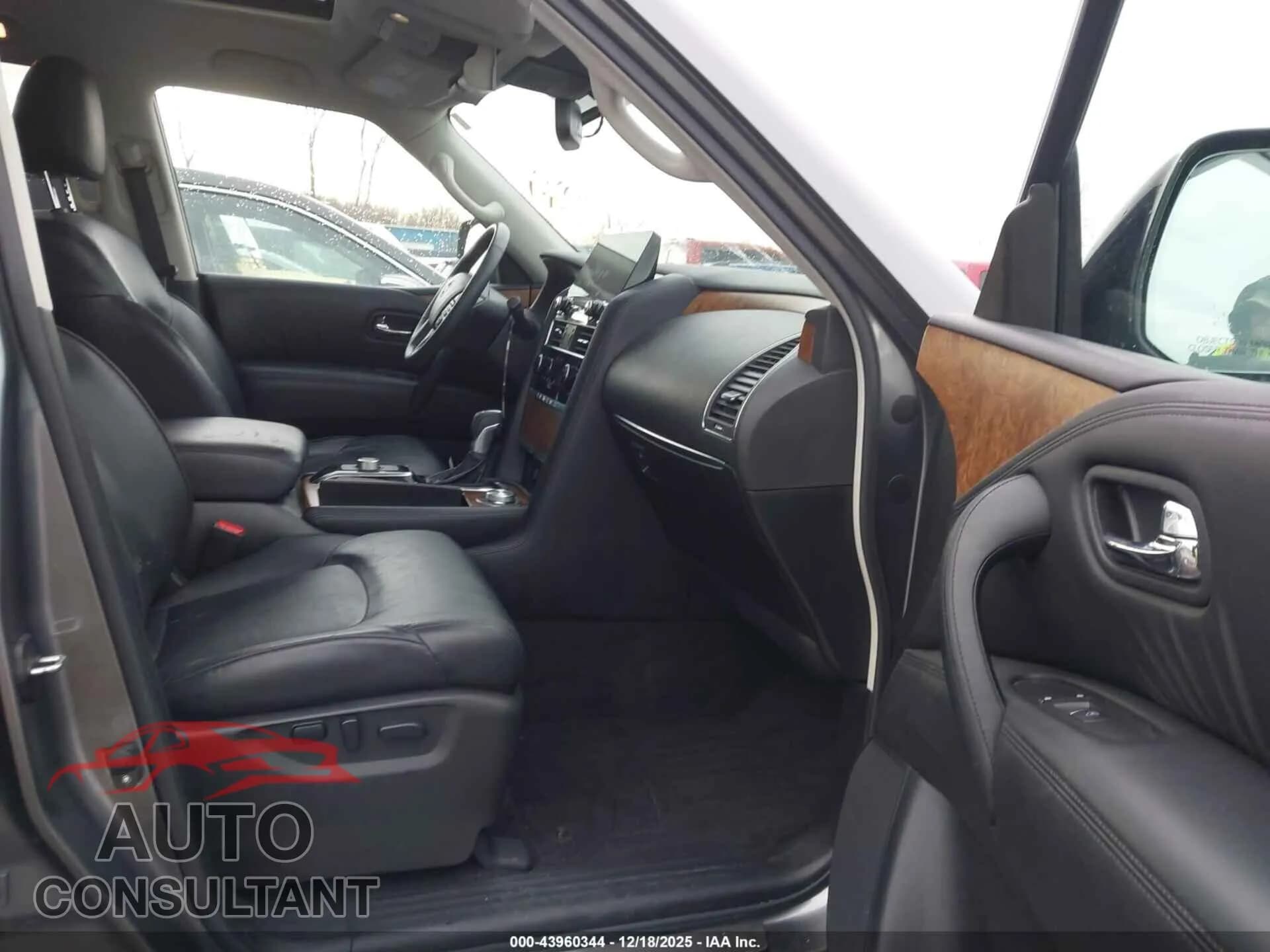 2021 NISSAN ARMADA Damaged VIN JN8AY2BB7M9795237 – interior seats 2021 NISSAN ARMADA Damaged VIN JN8AY2BB7M9795237 – interior seats