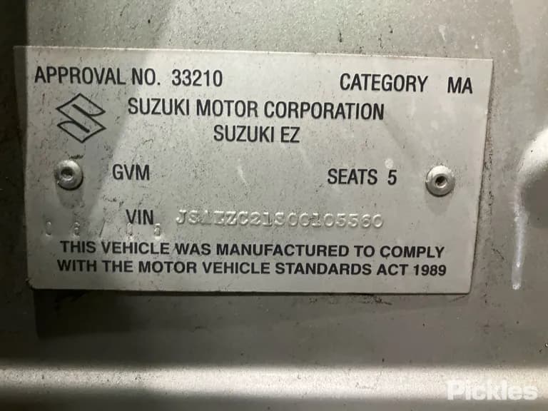 2005 Suzuki Swift Used VIN JSAEZC21S00105560 – side profile 2005 Suzuki Swift Used VIN JSAEZC21S00105560 – side profile