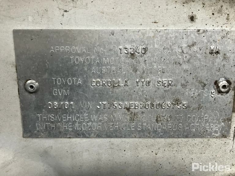 2001 Toyota Corolla Used VIN JT753AEB200069755 – photo 28 2001 Toyota Corolla Used VIN JT753AEB200069755 – photo 28