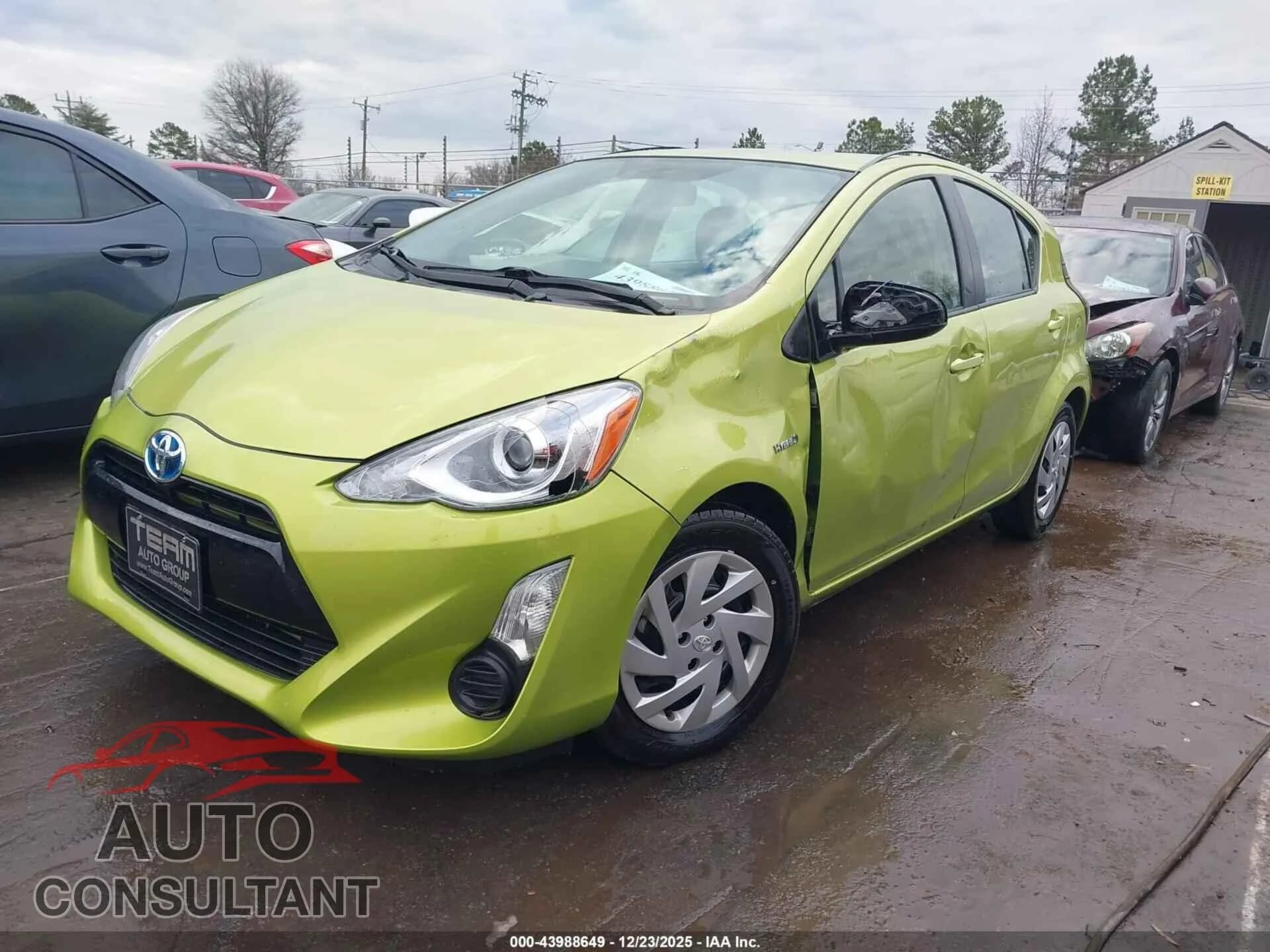 2015 TOYOTA PRIUS C Damaged VIN JTDKDTB37F1103649 – rear exterior 2015 TOYOTA PRIUS C Damaged VIN JTDKDTB37F1103649 – rear exterior