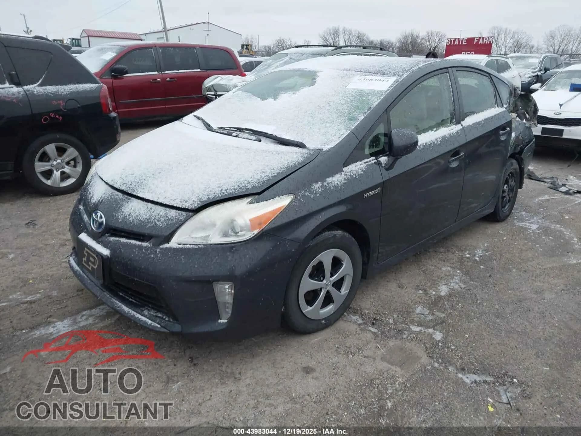 2013 TOYOTA PRIUS Damaged VIN JTDKN3DU8D5617955 – rear exterior 2013 TOYOTA PRIUS Damaged VIN JTDKN3DU8D5617955 – rear exterior
