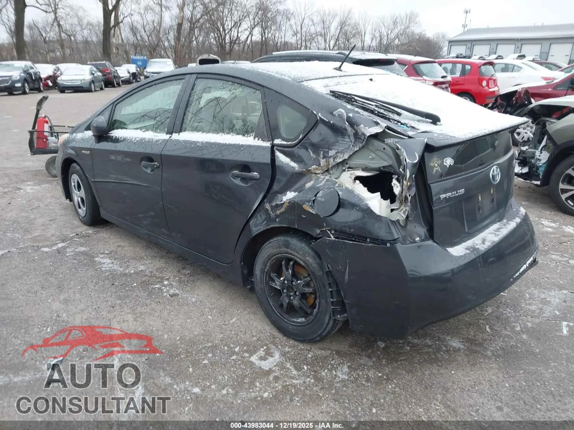 2013 TOYOTA PRIUS Damaged VIN JTDKN3DU8D5617955 – side profile 2013 TOYOTA PRIUS Damaged VIN JTDKN3DU8D5617955 – side profile