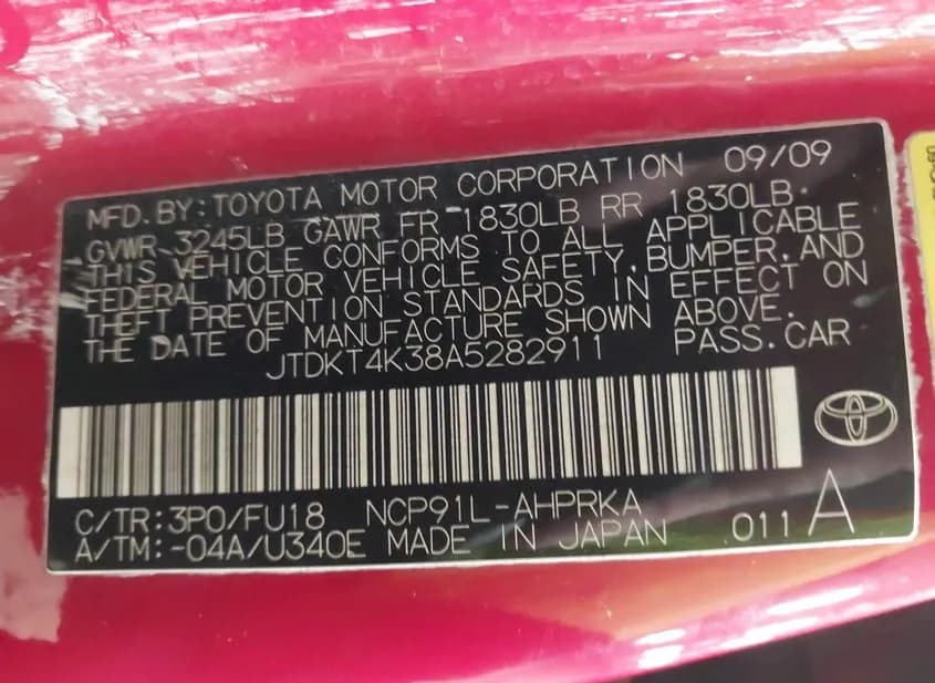 2010 TOYOTA Yaris Used VIN JTDKT4K38A5282911 – photo 11 2010 TOYOTA Yaris Used VIN JTDKT4K38A5282911 – photo 11