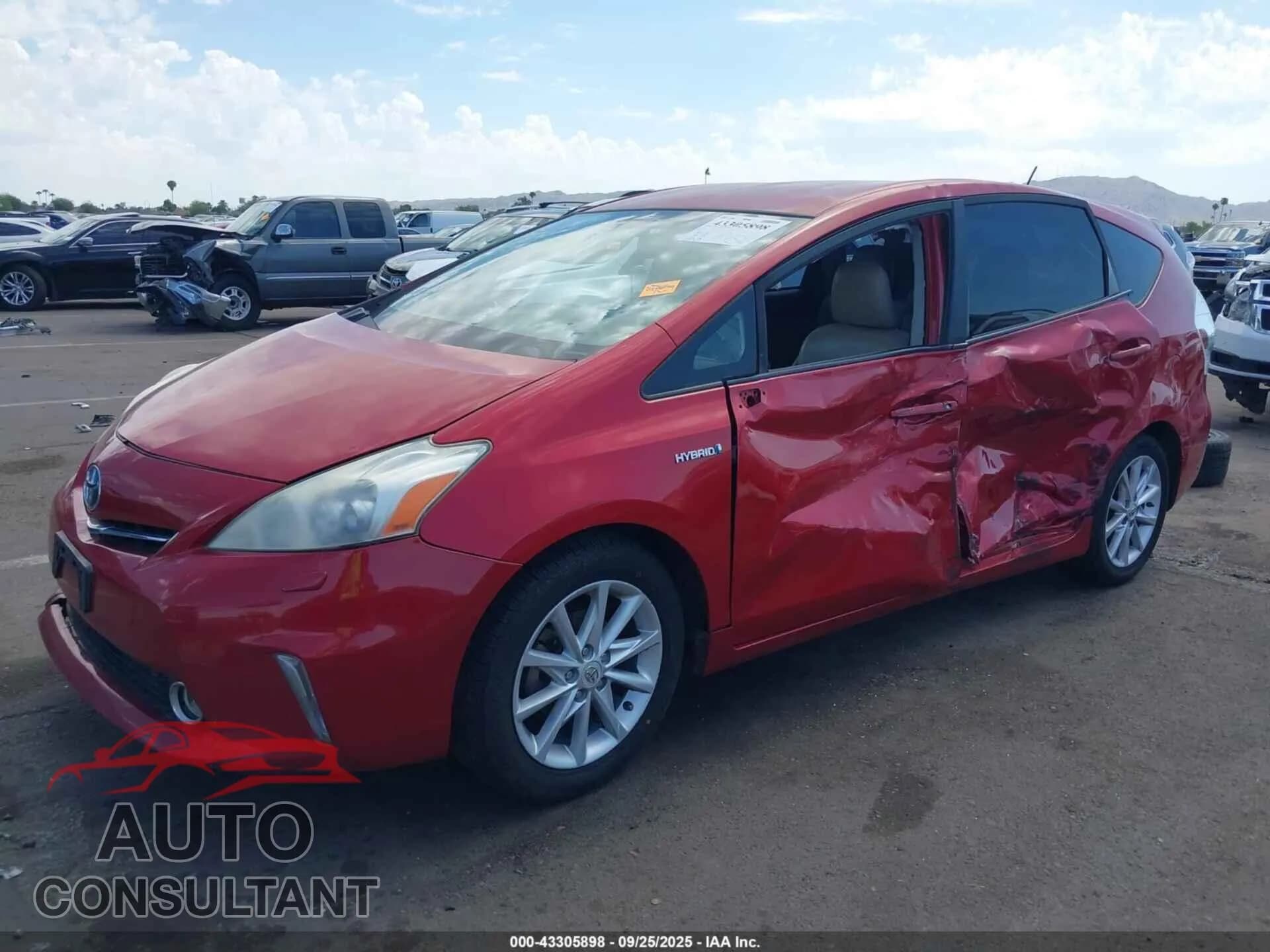 2012 TOYOTA PRIUS V Damaged VIN JTDZN3EU9C3154344 – rear exterior 2012 TOYOTA PRIUS V Damaged VIN JTDZN3EU9C3154344 – rear exterior