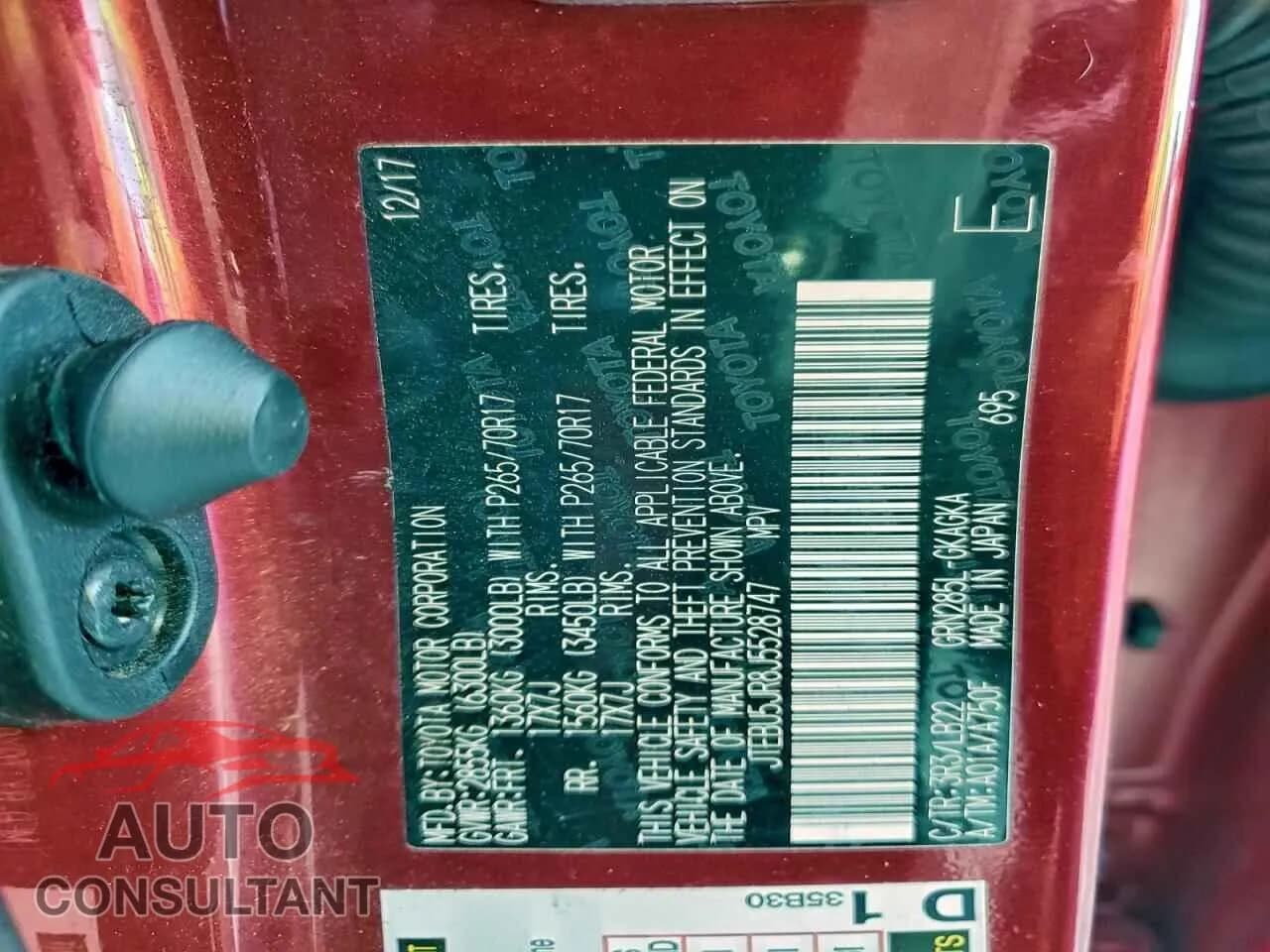 2018 TOYOTA 4RUNNER Damaged VIN JTEBU5JR8J5528747 – photo 14 2018 TOYOTA 4RUNNER Damaged VIN JTEBU5JR8J5528747 – photo 14