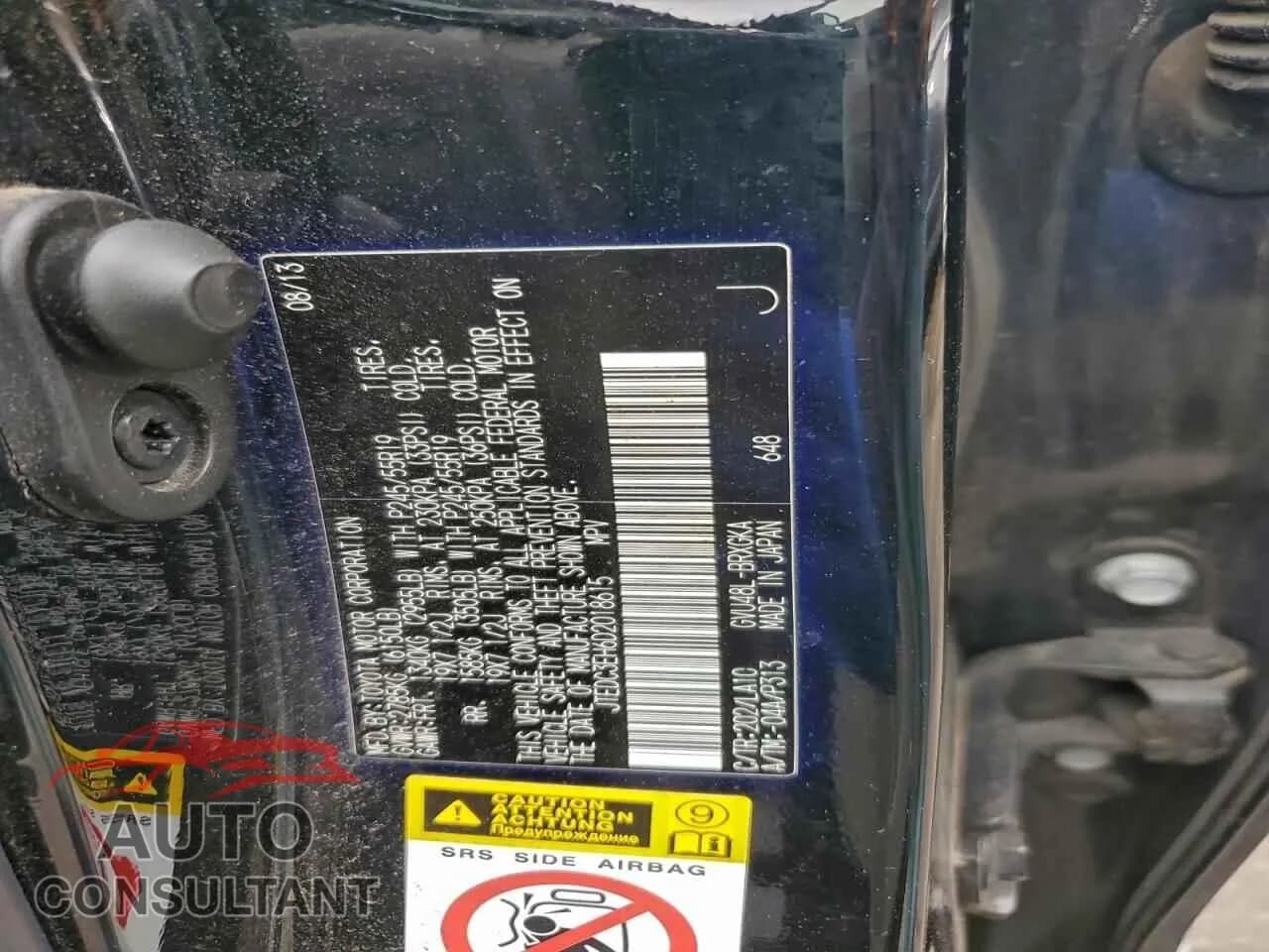 2013 TOYOTA HIGHLANDER Damaged VIN JTEDC3EH6D2018615 – photo 12 2013 TOYOTA HIGHLANDER Damaged VIN JTEDC3EH6D2018615 – photo 12