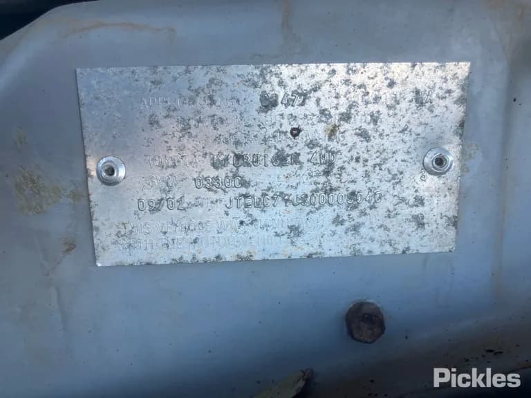 2002 Toyota Landcruiser Used VIN JTELC71J300003040 – photo 11 2002 Toyota Landcruiser Used VIN JTELC71J300003040 – photo 11