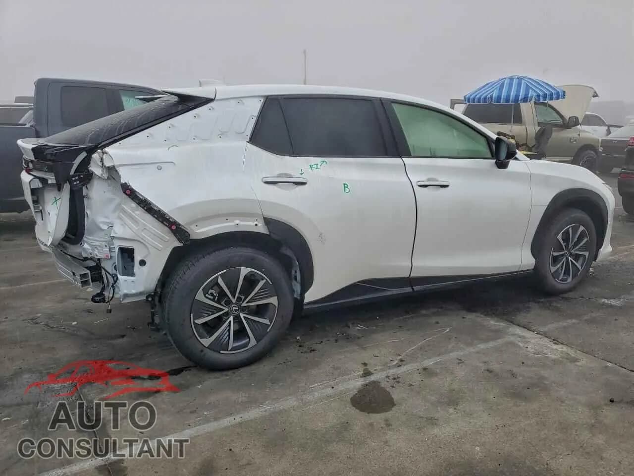 2025 LEXUS RZ 300E Damaged VIN JTJABABBXSA012413 – side profile 2025 LEXUS RZ 300E Damaged VIN JTJABABBXSA012413 – side profile