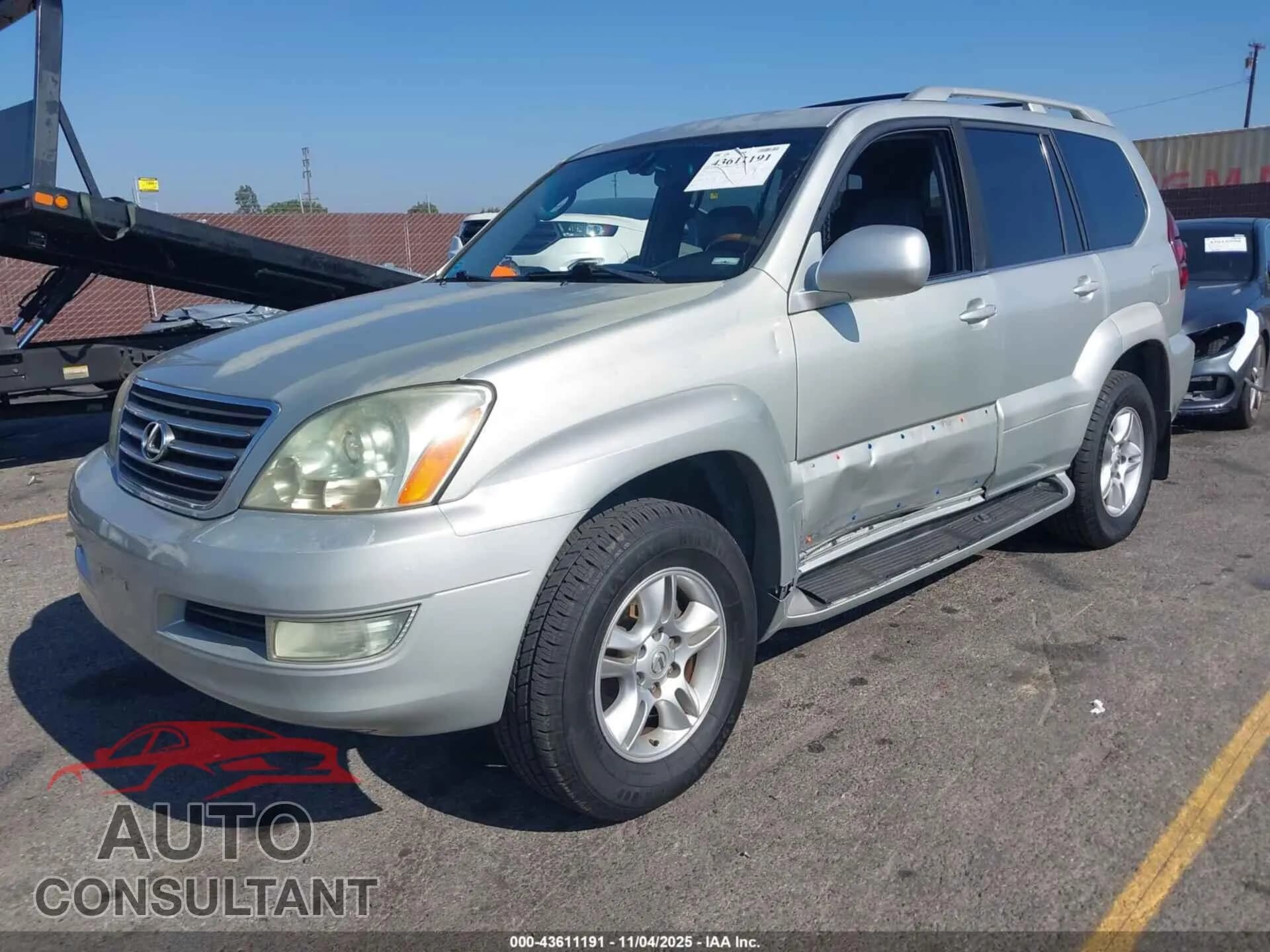 2004 LEXUS GX 470 Damaged VIN JTJBT20X140060624 – rear exterior 2004 LEXUS GX 470 Damaged VIN JTJBT20X140060624 – rear exterior
