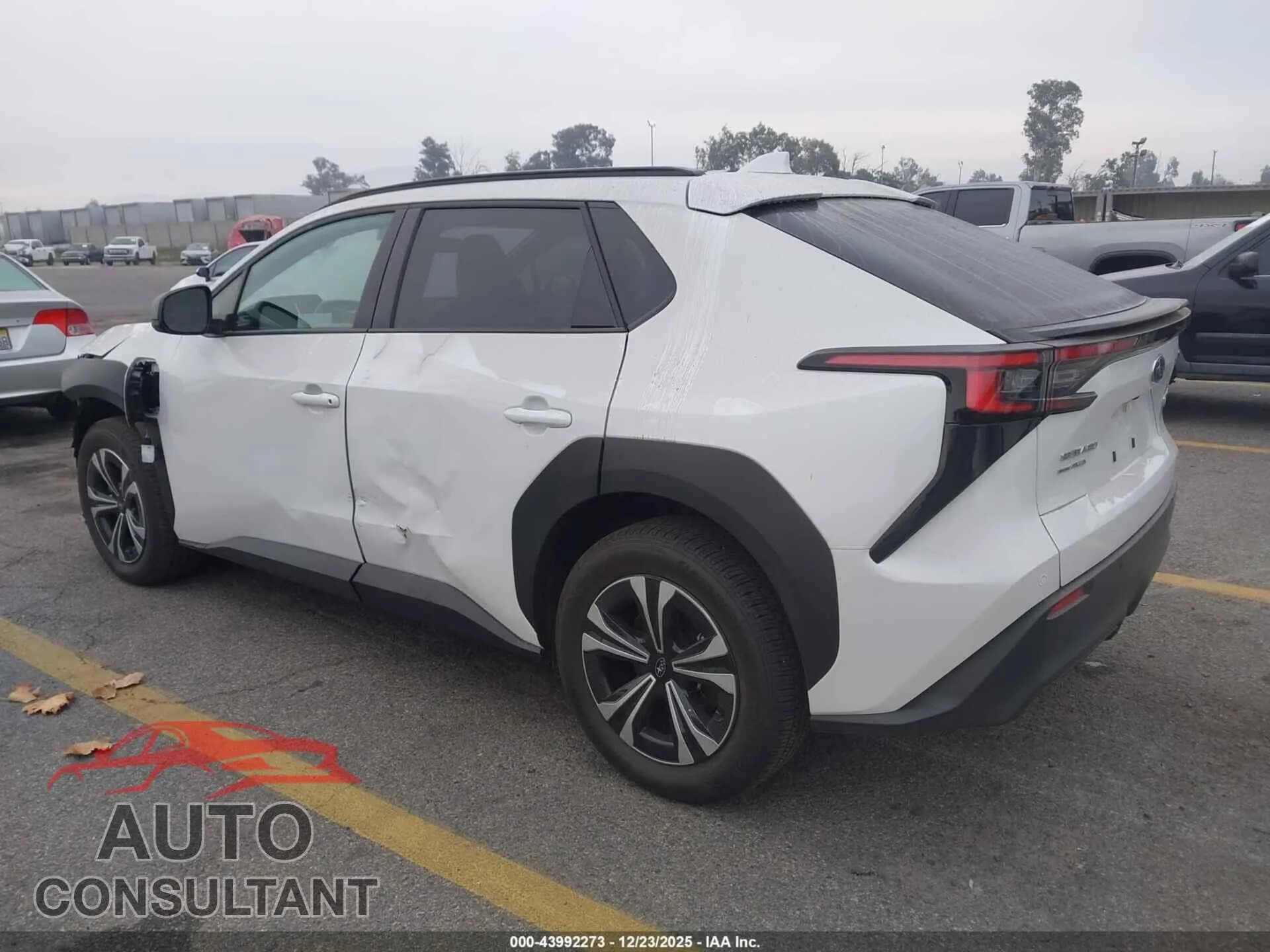 2024 SUBARU SOLTERRA Damaged VIN JTMABABA8RA057189 – side profile 2024 SUBARU SOLTERRA Damaged VIN JTMABABA8RA057189 – side profile