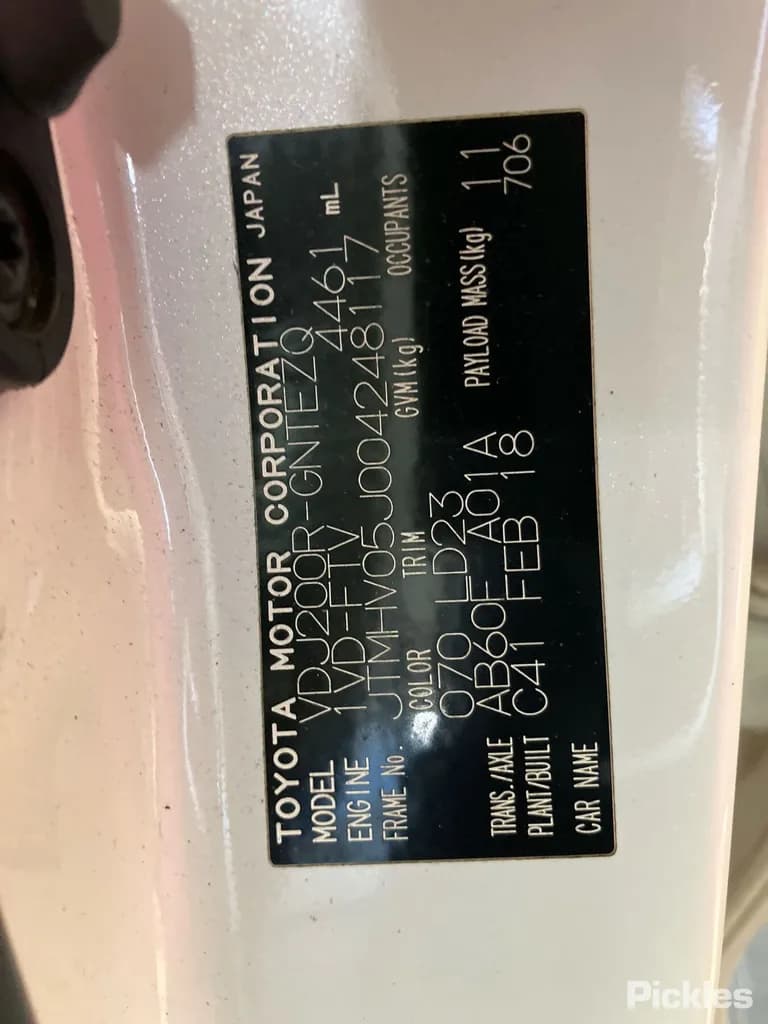 2018 Toyota Landcruiser Used VIN JTMHV05J004248117 – undercarriage 2018 Toyota Landcruiser Used VIN JTMHV05J004248117 – undercarriage