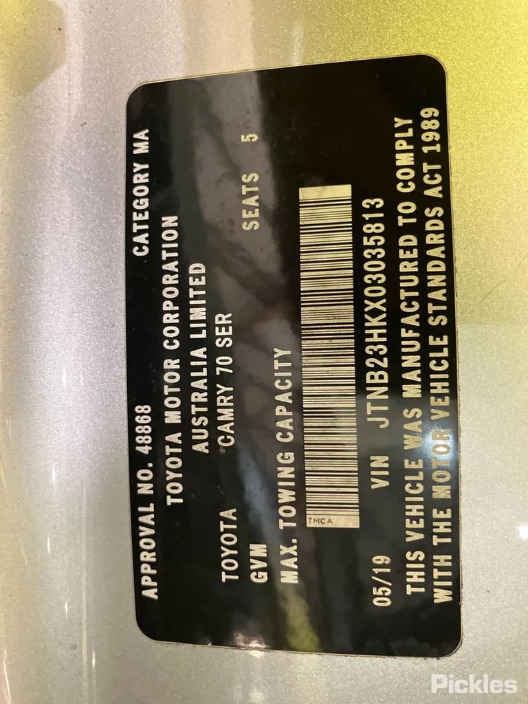 2019 Toyota Camry Used VIN JTNB23HKX03035813 – engine bay 2019 Toyota Camry Used VIN JTNB23HKX03035813 – engine bay