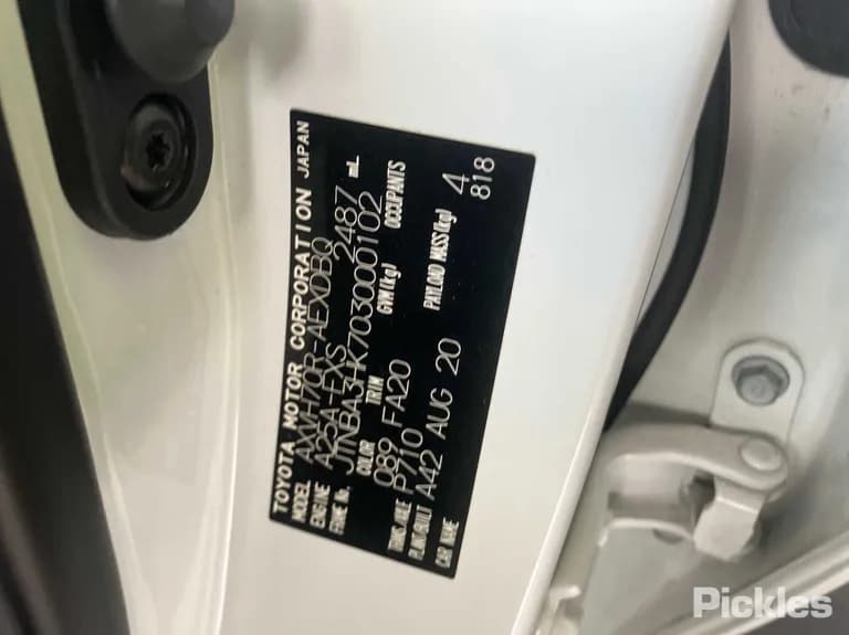 2020 Toyota Camry Used VIN JTNBA3HK703000102 – odometer reading 2020 Toyota Camry Used VIN JTNBA3HK703000102 – odometer reading