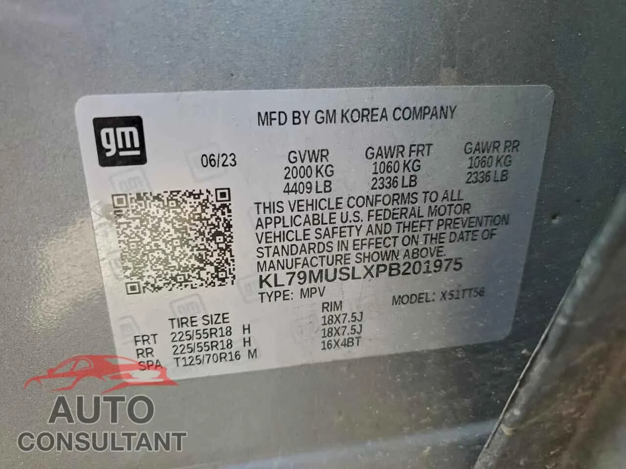 2023 CHEVROLET TRAILBLZR Damaged VIN KL79MUSLXPB201975 – photo 13 2023 CHEVROLET TRAILBLZR Damaged VIN KL79MUSLXPB201975 – photo 13