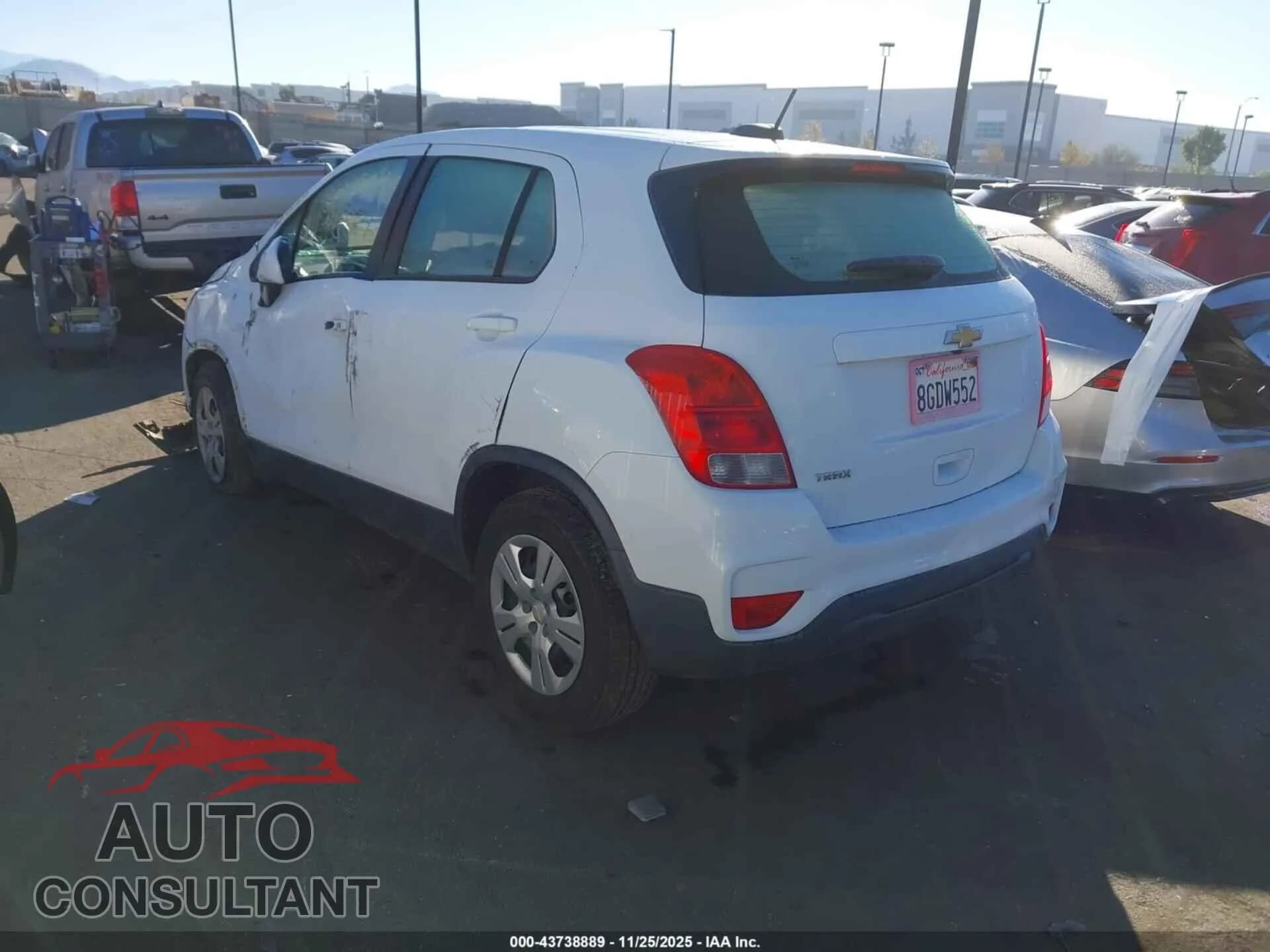 2018 CHEVROLET TRAX Damaged VIN KL7CJKSB5JB720515 – side profile 2018 CHEVROLET TRAX Damaged VIN KL7CJKSB5JB720515 – side profile