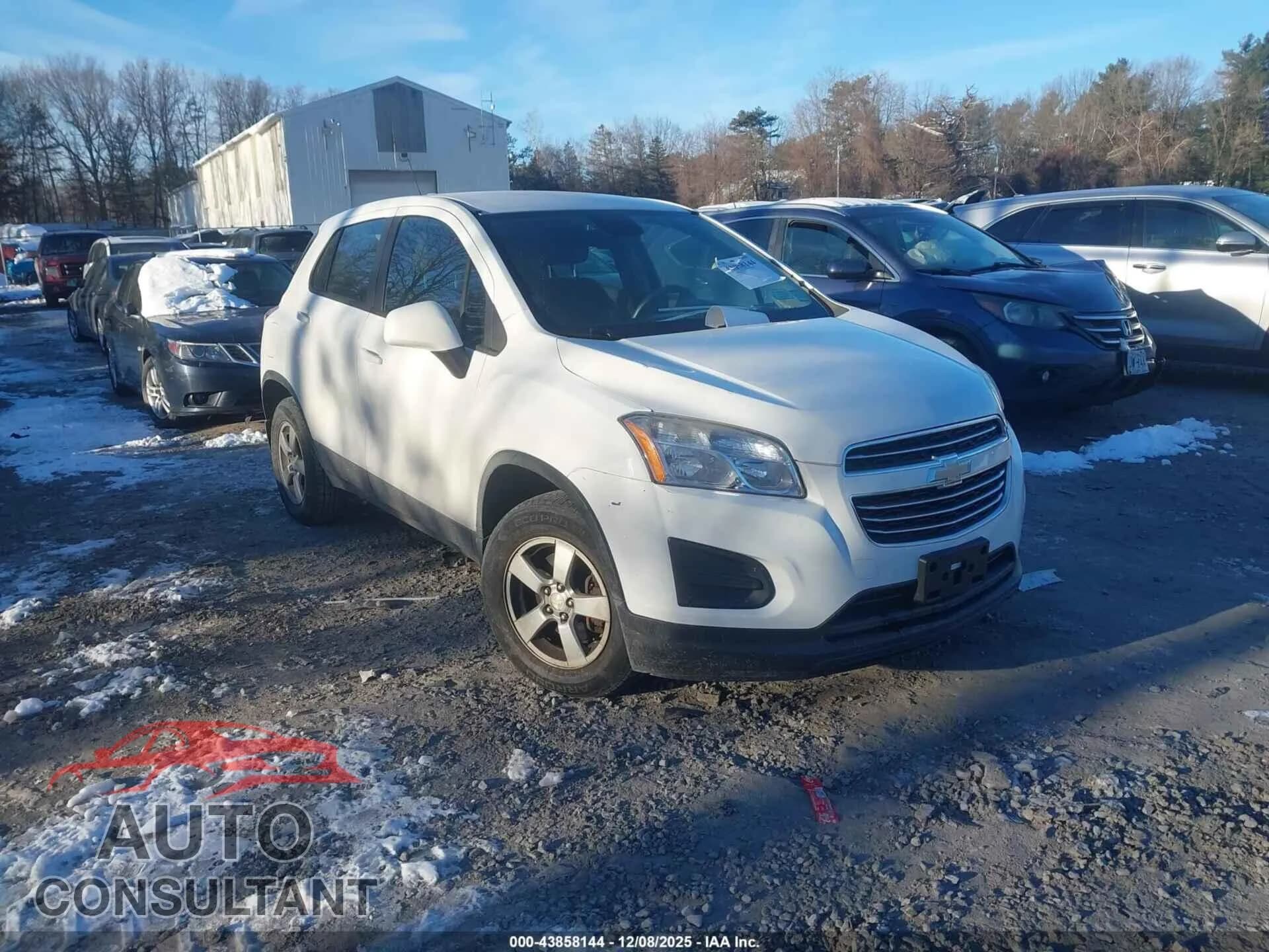 2015 CHEVROLET TRAX Damaged VIN KL7CJPSB8FB104540 – front exterior 2015 CHEVROLET TRAX Damaged VIN KL7CJPSB8FB104540 – front exterior