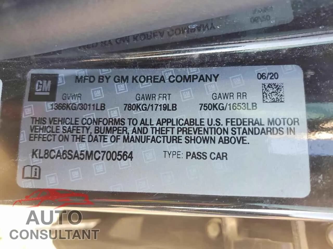 2021 CHEVROLET SPARK Damaged VIN KL8CA6SA5MC700564 – photo 12 2021 CHEVROLET SPARK Damaged VIN KL8CA6SA5MC700564 – photo 12