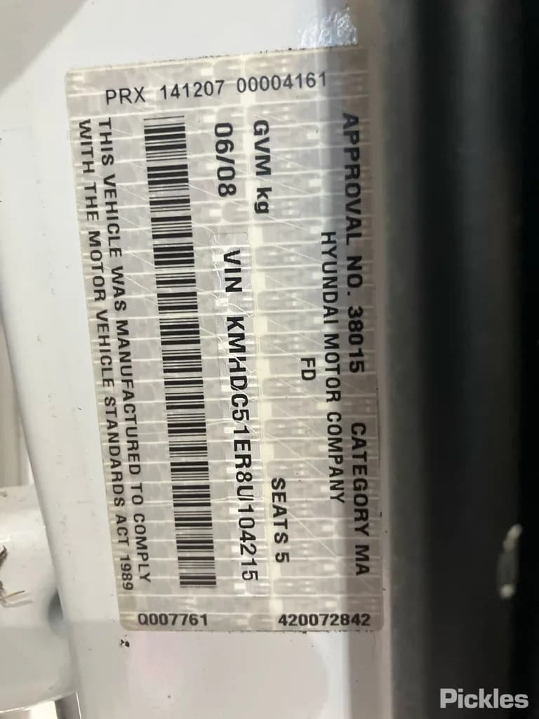 2008 Hyundai i30 Used VIN KMHDC51ER8U104215 – engine bay 2008 Hyundai i30 Used VIN KMHDC51ER8U104215 – engine bay