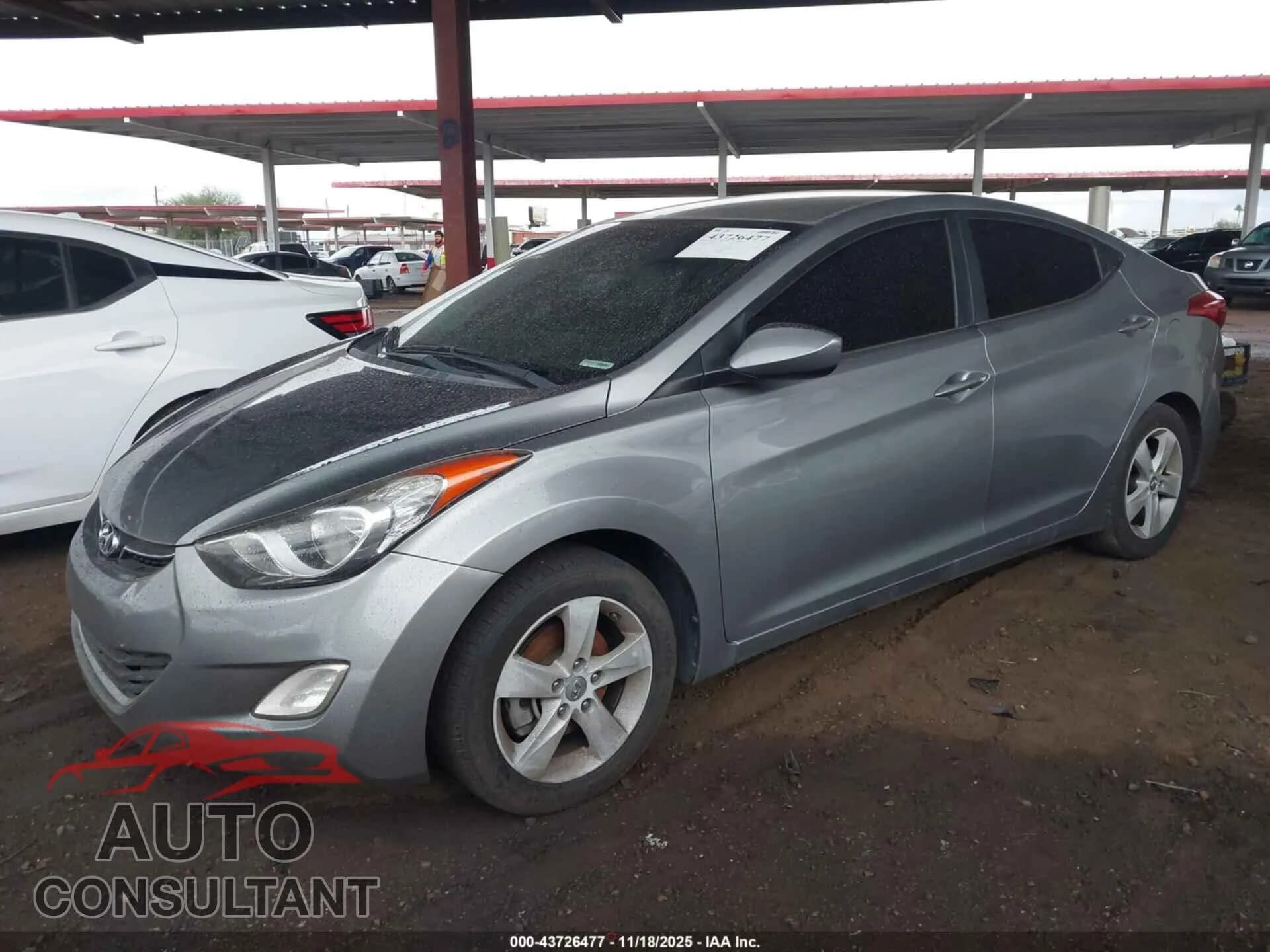 2013 HYUNDAI ELANTRA Damaged VIN KMHDH4AE8DU911473 – rear exterior 2013 HYUNDAI ELANTRA Damaged VIN KMHDH4AE8DU911473 – rear exterior