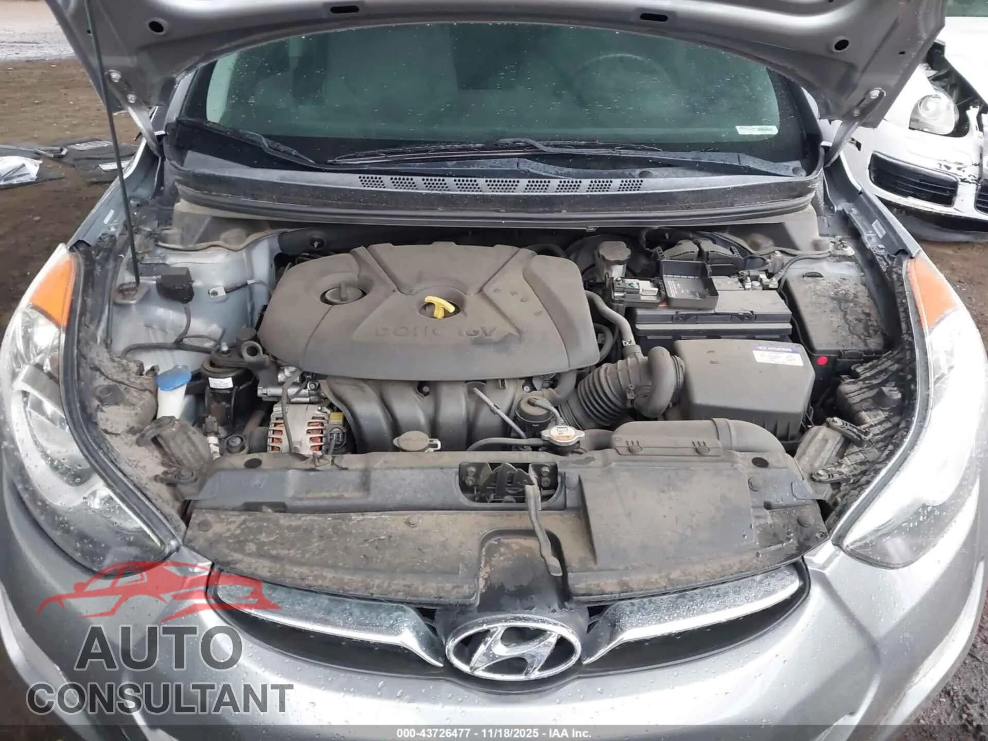 2013 HYUNDAI ELANTRA Damaged VIN KMHDH4AE8DU911473 – odometer reading 2013 HYUNDAI ELANTRA Damaged VIN KMHDH4AE8DU911473 – odometer reading