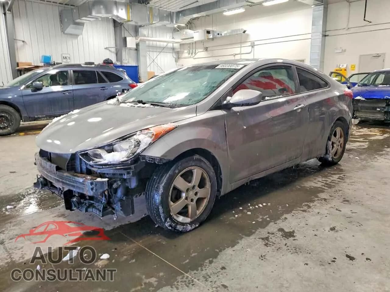 2013 HYUNDAI ELANTRA Damaged VIN KMHDH6AE6DU021422 – front exterior 2013 HYUNDAI ELANTRA Damaged VIN KMHDH6AE6DU021422 – front exterior