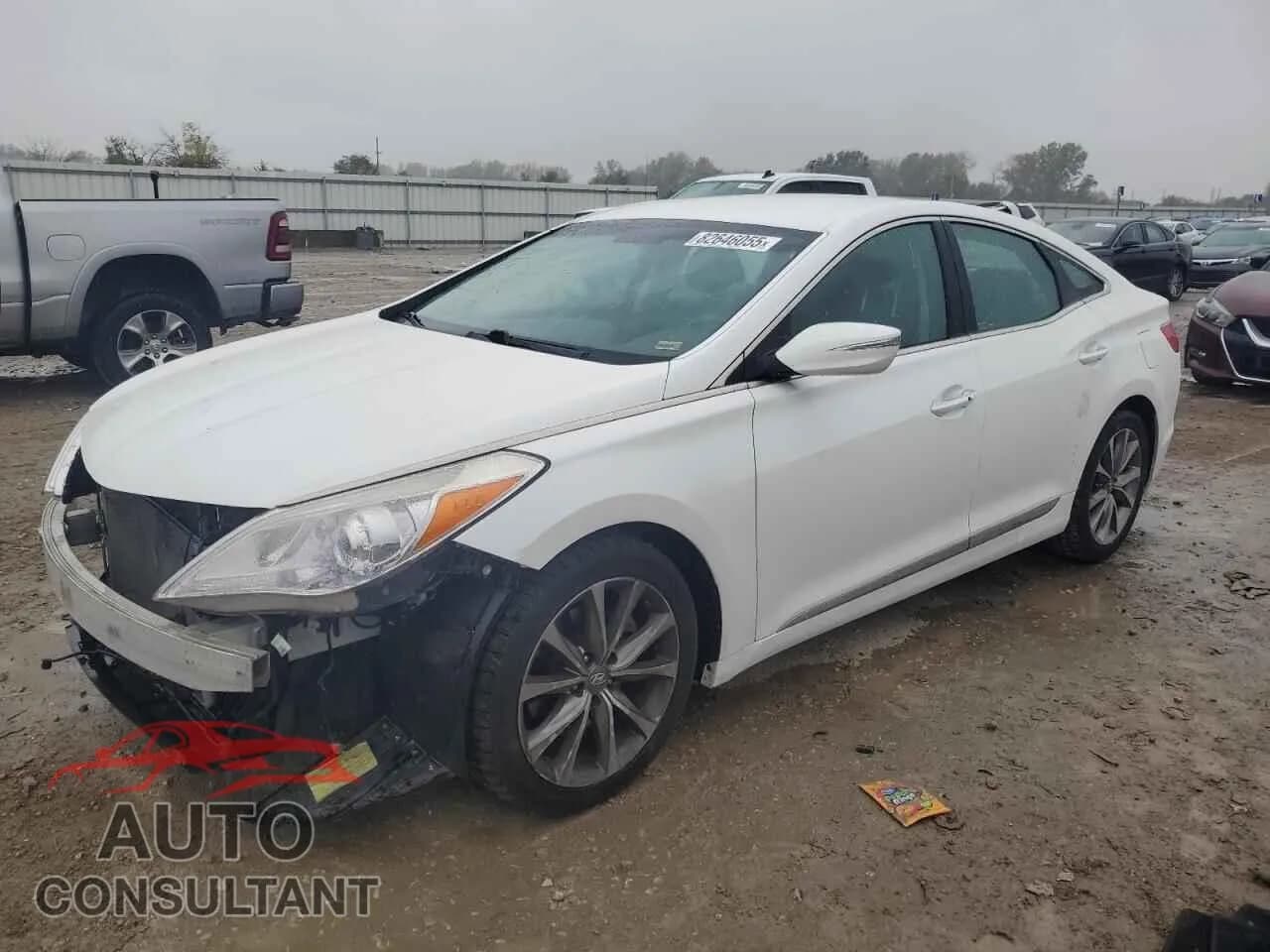 2015 HYUNDAI AZERA Damaged VIN KMHFG4JG1FA487765 – front exterior 2015 HYUNDAI AZERA Damaged VIN KMHFG4JG1FA487765 – front exterior