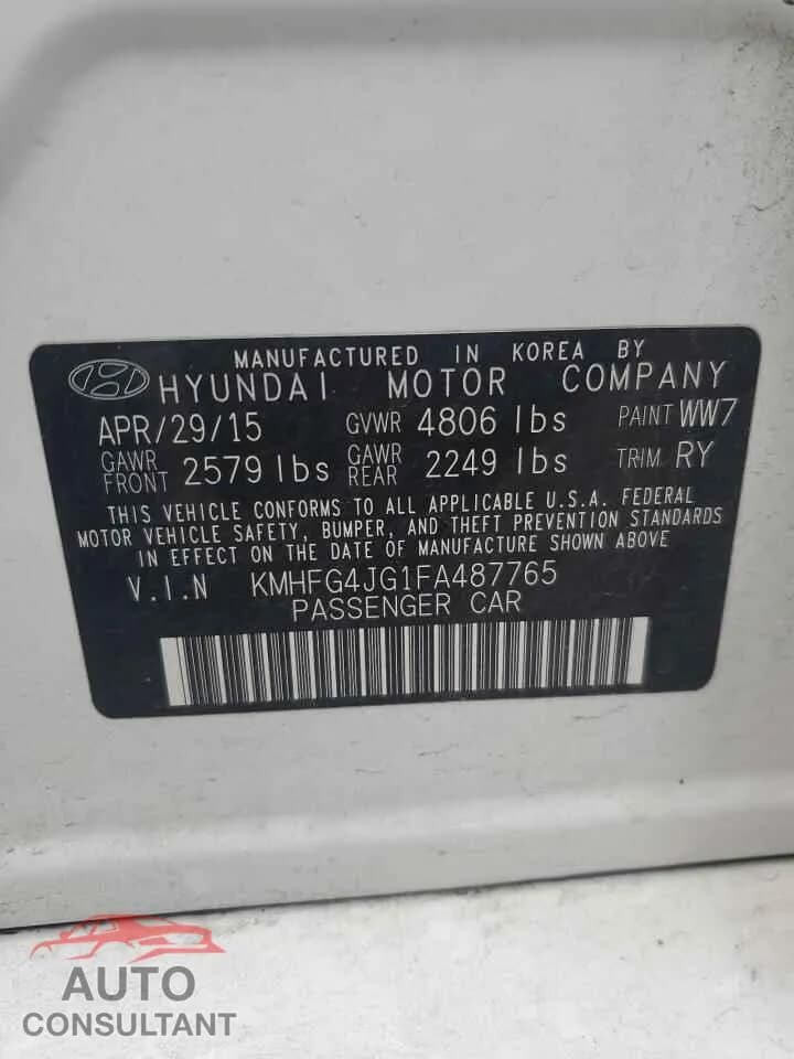 2015 HYUNDAI AZERA Damaged VIN KMHFG4JG1FA487765 – photo 12 2015 HYUNDAI AZERA Damaged VIN KMHFG4JG1FA487765 – photo 12
