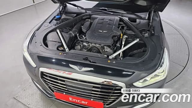 2018 Genesis EQ900 3.8 GDI AWD Sold VIN KMHG341DDJU036514 – engine bay 2018 Genesis EQ900 3.8 GDI AWD Sold VIN KMHG341DDJU036514 – engine bay
