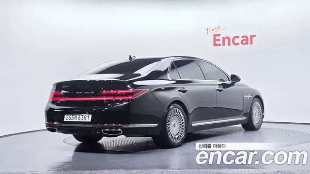 2021 Genesis G90 3.8 AWD Sold VIN KMHG341DDMU087640 – rear exterior 2021 Genesis G90 3.8 AWD Sold VIN KMHG341DDMU087640 – rear exterior