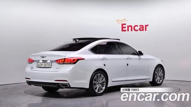 2017 Genesis G80 3.3 GDI Sold VIN KMHGL41DBHU228554 – rear exterior 2017 Genesis G80 3.3 GDI Sold VIN KMHGL41DBHU228554 – rear exterior