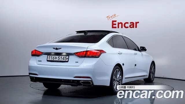 2018 Genesis G80 3.3 GDI Sold VIN KMHGL41DBJU258722 – side profile 2018 Genesis G80 3.3 GDI Sold VIN KMHGL41DBJU258722 – side profile