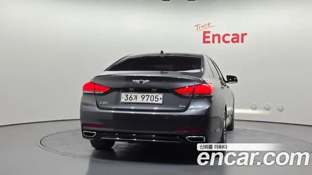 2017 Genesis G80 3.3 GDI AWD Sold VIN KMHGL41DDHU227106 – rear exterior 2017 Genesis G80 3.3 GDI AWD Sold VIN KMHGL41DDHU227106 – rear exterior