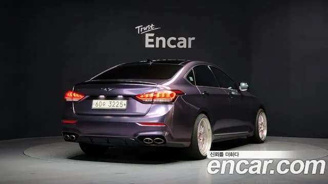 2017 Genesis G80 3.3 T-GDI AWD Sold VIN KMHGN41BDHU215637 – rear exterior 2017 Genesis G80 3.3 T-GDI AWD Sold VIN KMHGN41BDHU215637 – rear exterior