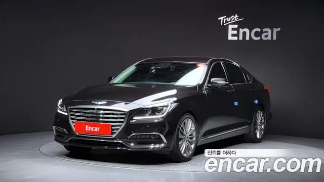 2018 Genesis G80 3.8 GDI Sold VIN KMHGN41EBJU278239 – front exterior 2018 Genesis G80 3.8 GDI Sold VIN KMHGN41EBJU278239 – front exterior