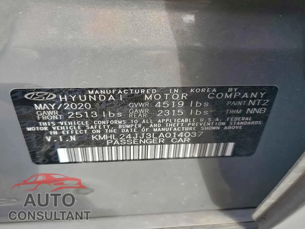 2020 HYUNDAI SONATA Damaged VIN KMHL24JJ3LA014037 – photo 12 2020 HYUNDAI SONATA Damaged VIN KMHL24JJ3LA014037 – photo 12