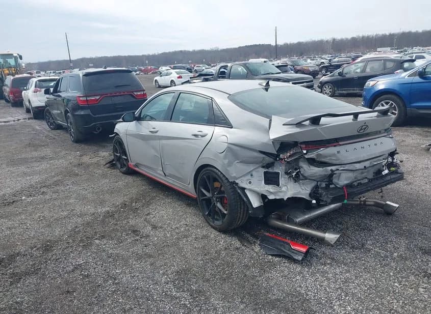 2026 HYUNDAI Elantra N Used VIN KMHLW4DK3TU036319 – exterior detail 2026 HYUNDAI Elantra N Used VIN KMHLW4DK3TU036319 – exterior detail